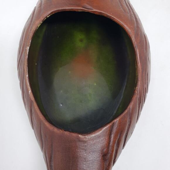 Vintage California Pottery Brown Woodgrain Duck Ceramic Planter Cottagecore - Picture 6 of 10